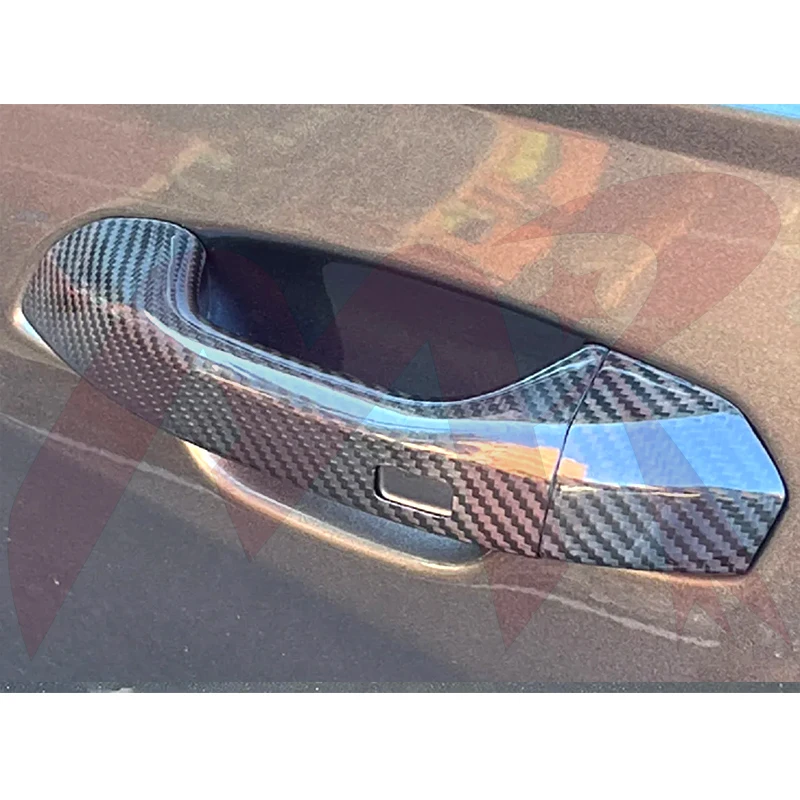 Vera Fibra Di Carbonio A Secco Copertura Della Maniglia Della Porta Trim Accessori Esterni Per Auto Per Audi A6 C8 S6 Q6 Q8 Rsq8