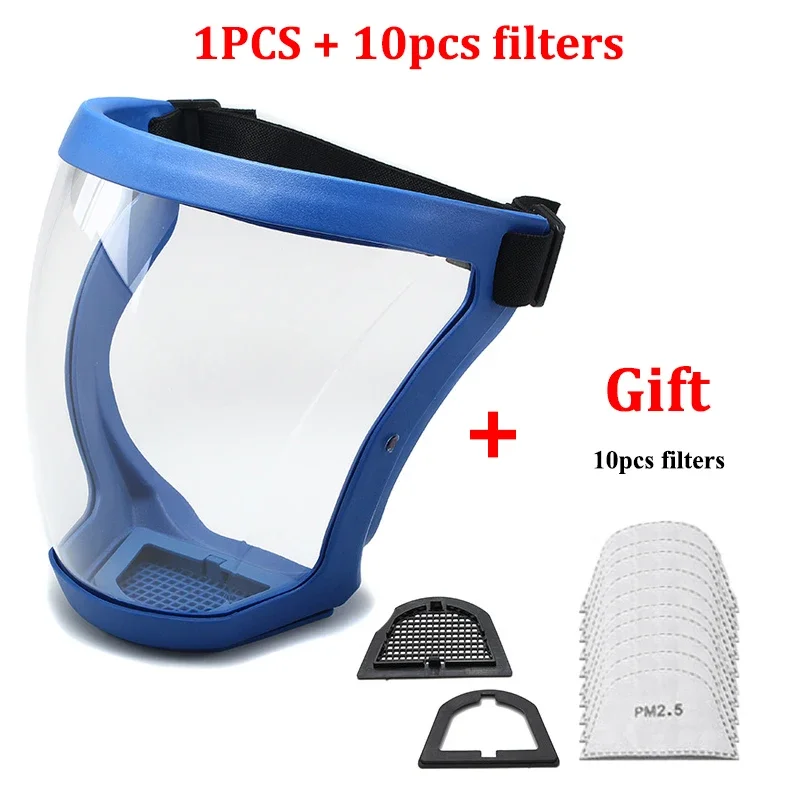 Transparent Splashproof Protective Face Mask for Outdoor Safety and Work Protection