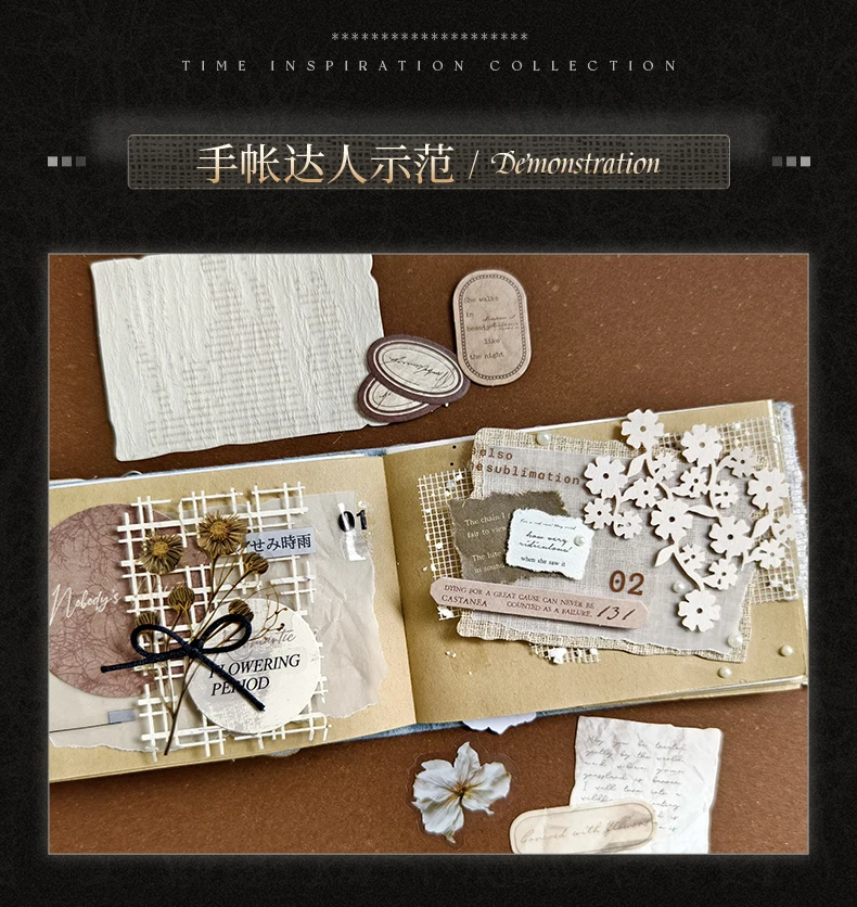 Journal GO 60 Stück Vintage Collage Junk Journal Material Pack für Scrapbooking Supplies Planer Fotorahmen Dekorationsmaterialien – Detail 11