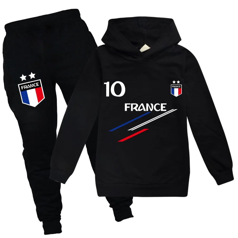 

Kids Clothes Baby Boys France Football 10 Tracksuit Tops Pants 2PCS Children Boy Spring Autumn Outfits Girls Sets 2-15 Years