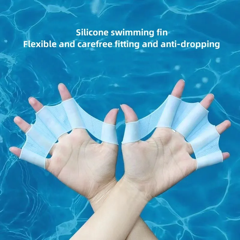 Swimming Flippers Swimmer's Silicone Fingers Flexible Duck Feet For Children And Adults Freestyle Trainer Hands And Feet Paddling Hands