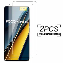 Premium Tempered Glass Screen Protector - 2 Pack, 9H Hardness, Ultra - Clear, Anti - Scratch for Poco X6 Pro 5G (2 pieces)