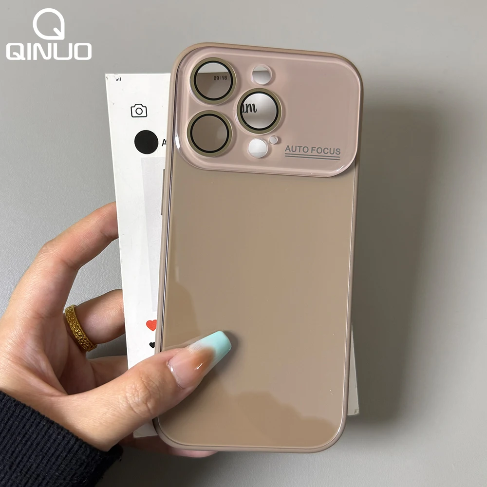 Glossy Candy Color Phone Case with Camera Protection - Hard Cover, Large Window Design