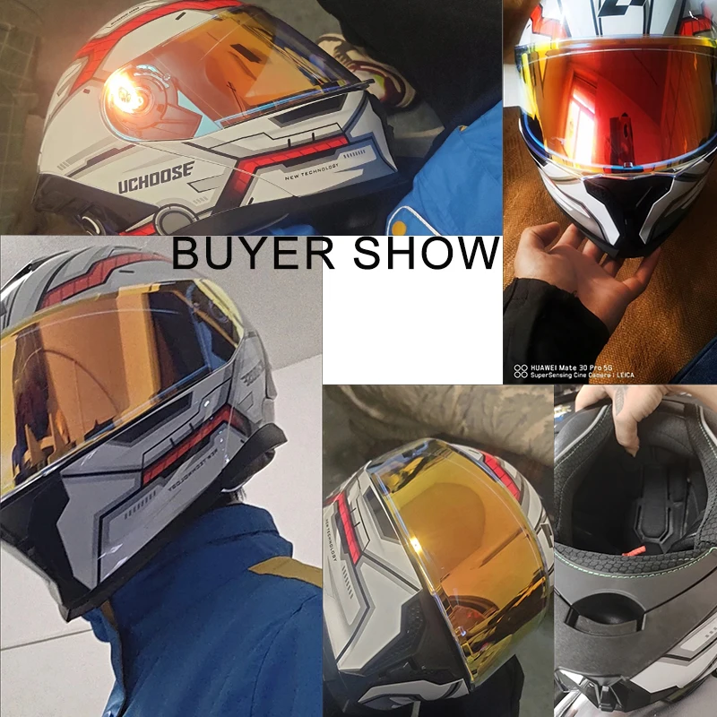 خوذة دراجة نارية معيارية للبالغين من Uchoose، مصمم...