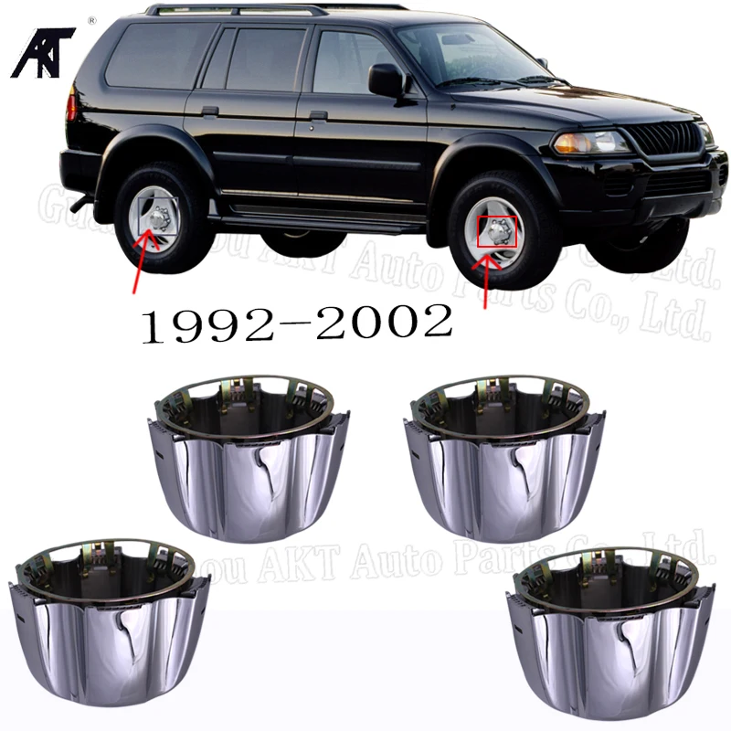Wheel Hub Covers Wheel Hub Caps 1 Piece Wheel Center Hub Cap Covers for Mitsubishi Montero Sport Pajero w/ RETENTION RINGS MB816581 MR150558 MR150561 1992-2002