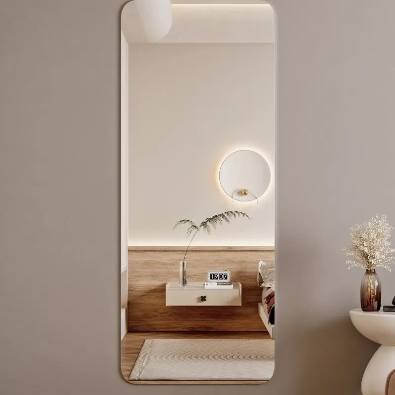 Full Body Mirror Wall Mounted Self-adhesive Dressing Mirror Bedroom Wardrobe Dressing Mirror Bathroom Mirror Y05 3