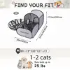Cat Enclosure Tunnels Dog Play Pen Foldable Enclosure Tunnels House Interactive Toy Exercise Playground for Kitten Puppy Animals 6