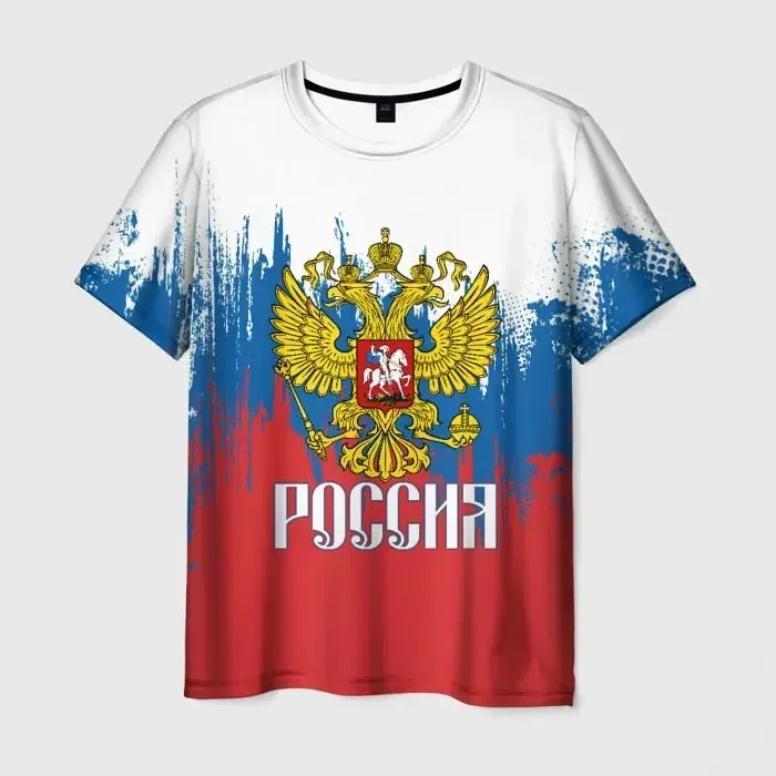 thumbnail image 1 of 2024 Nueva camiseta de verano con la bandera de Rusia para hombres, camisetas con cuello redondo estampadas en 3D para niños, ropa de manga corta para niños, ropa de calle de moda masculina, 1 of 5