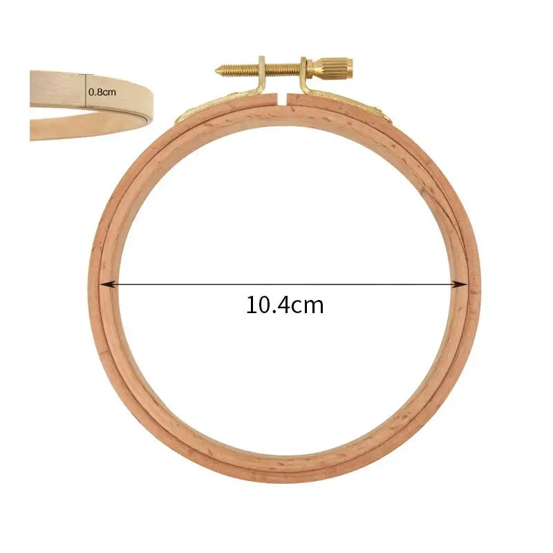 12Inch Wooden Circle Embroidery Frame Round Loop Hand Embroidery Hoop Rack  Ring DIY Cross Stitch Machine Needlecraft Sewing Tool