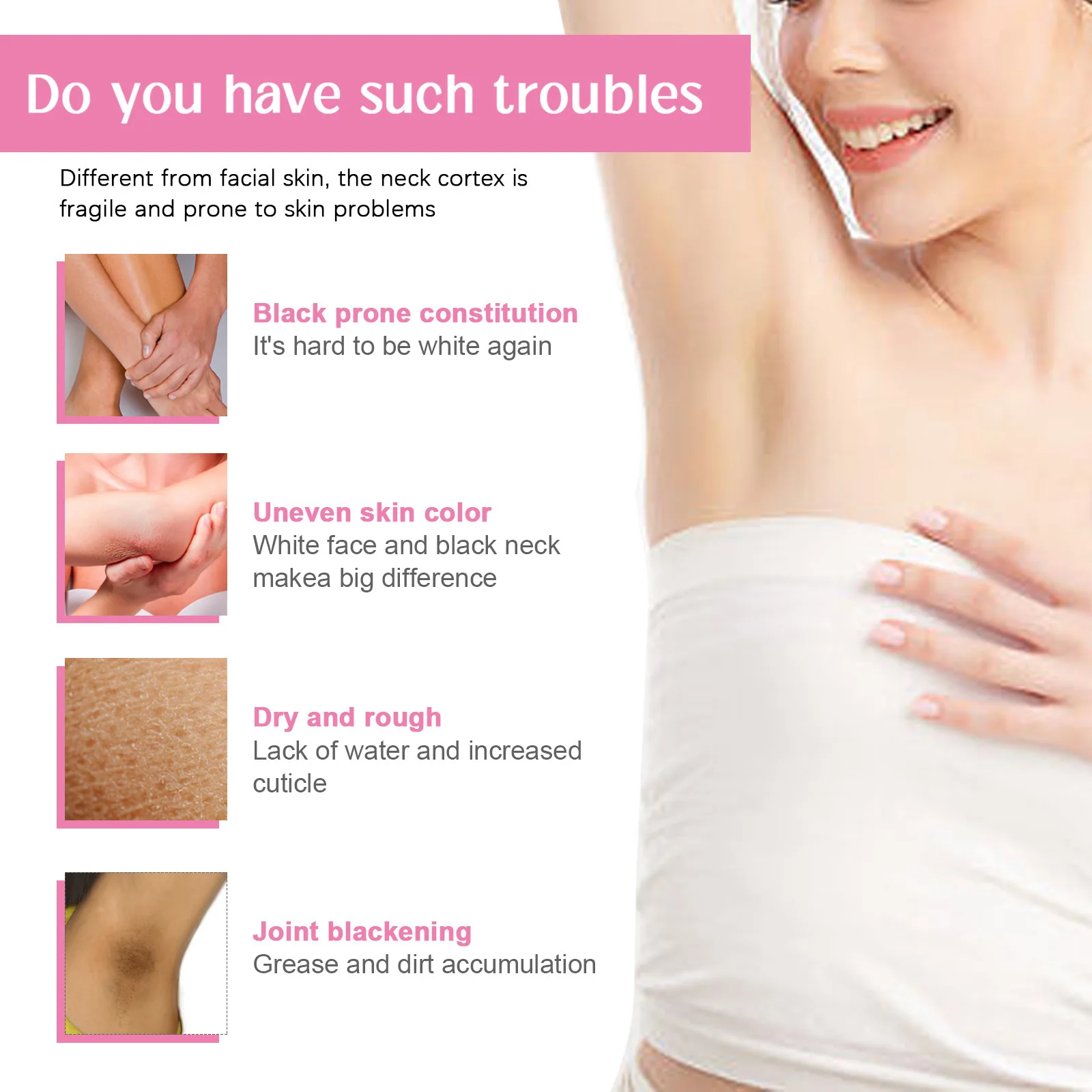 Armpit Brightening Cream Improve Underarm Dullness Fade Pigmentation Dark Dots Removal Deep Hydrating Buttock Whitening Cream 4