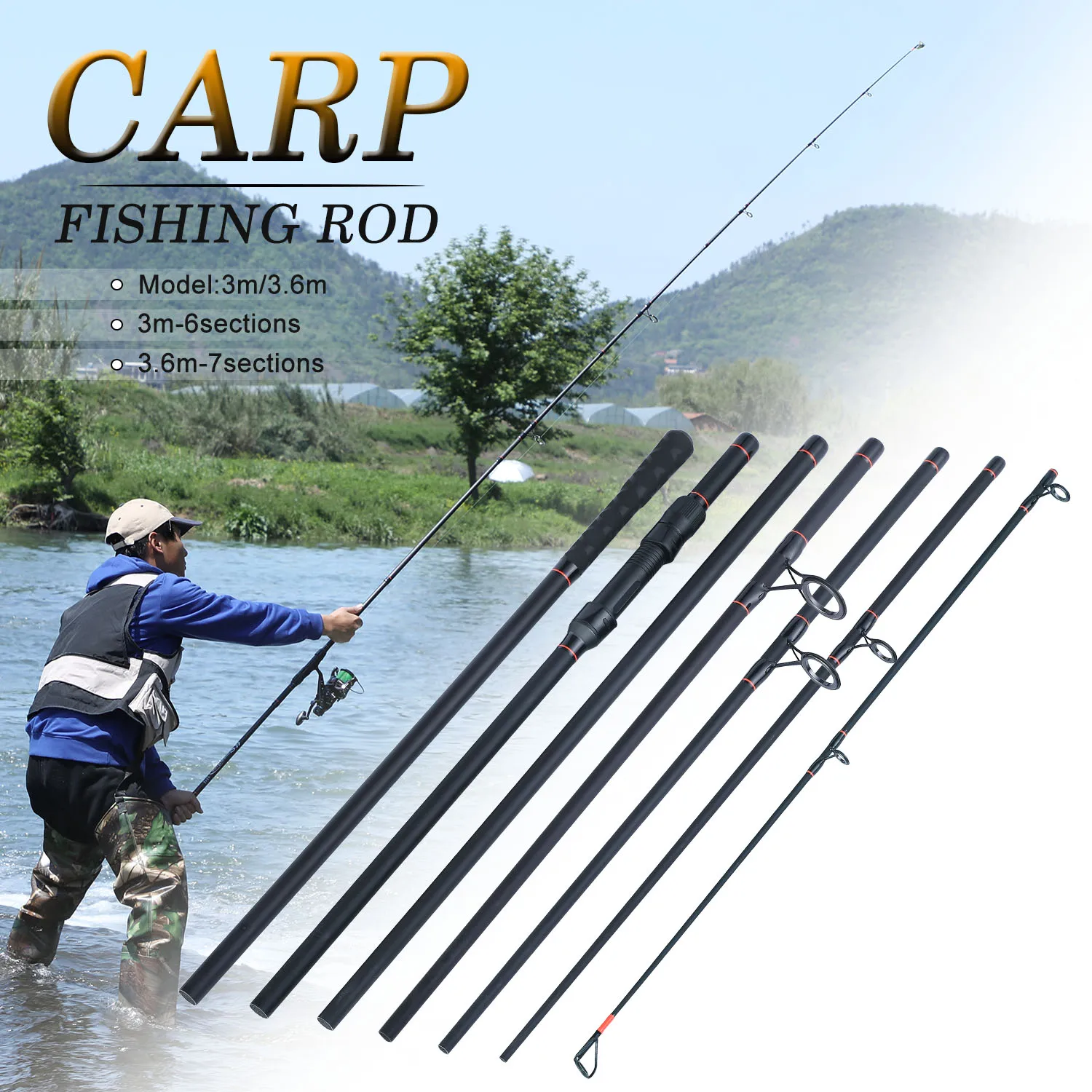 Carp Fishing Rod Carbon Fiber Spinning Fishing Rod