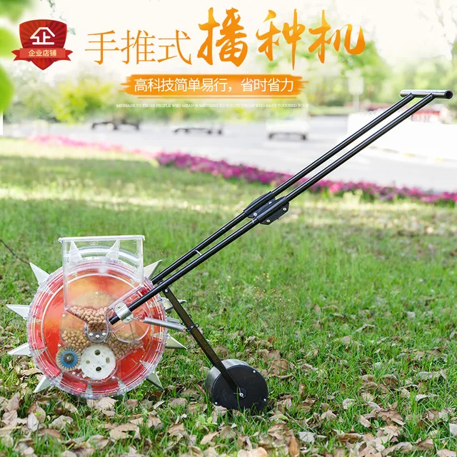 Növényi Mag Disseminatos Kézi Push Pamut Szójabab Földimogyoró És Kukorica Kézzel Szállított Vetőmag Henger Rotációs Precíziós Ültetvény