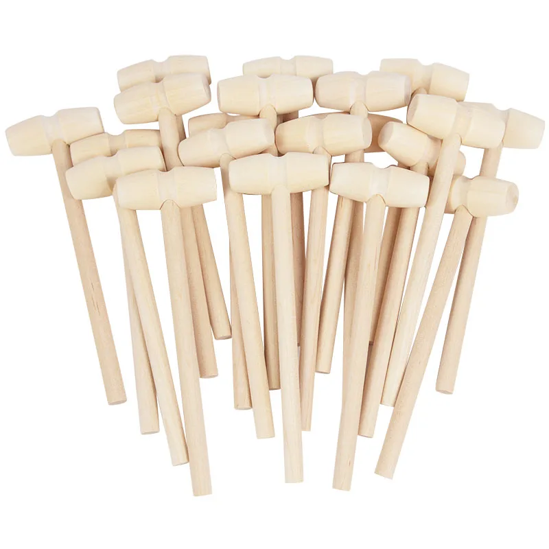 

5/10pcs Mini Wooden Hammer Wood Mallets For Chocolate Nut Lobster Tools DIY Crafts Kids Toys Wedding Birthday Party Decoration