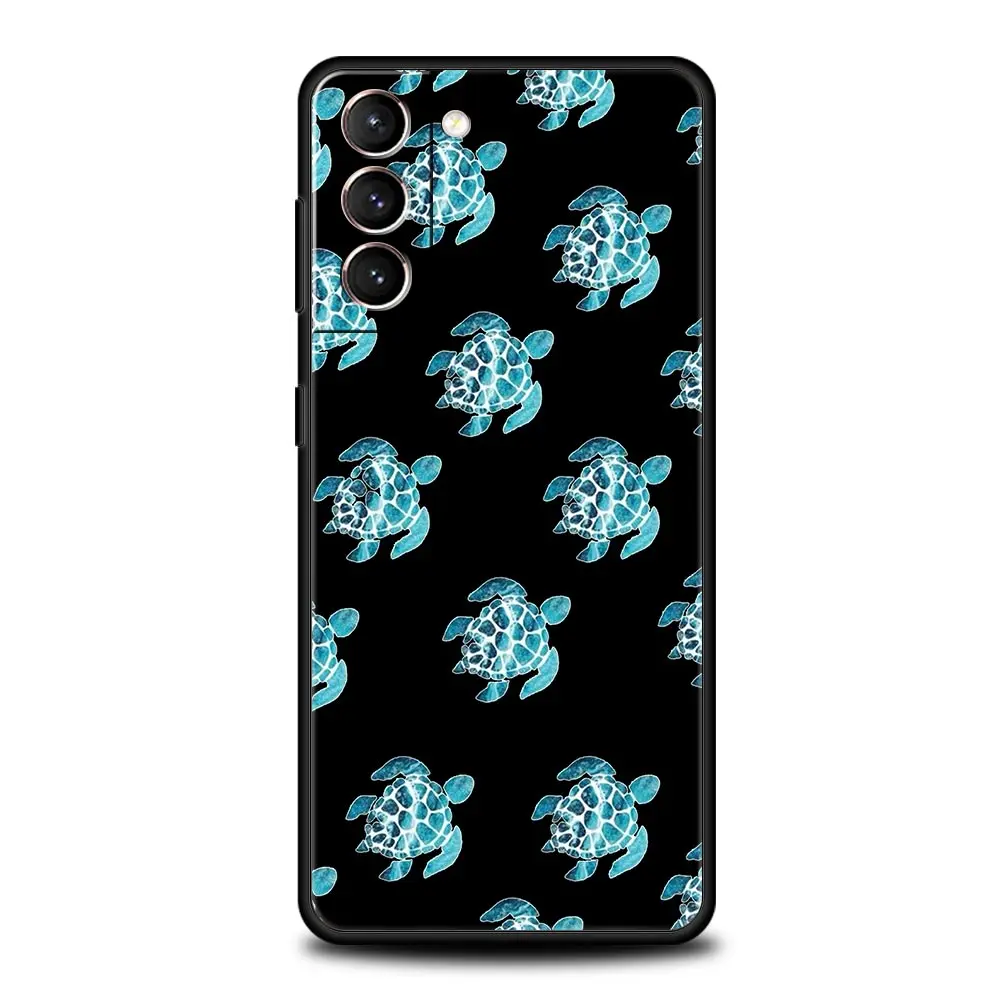 Charming Cartoon Sea Turtle Ocean Blue Phone Case Cover