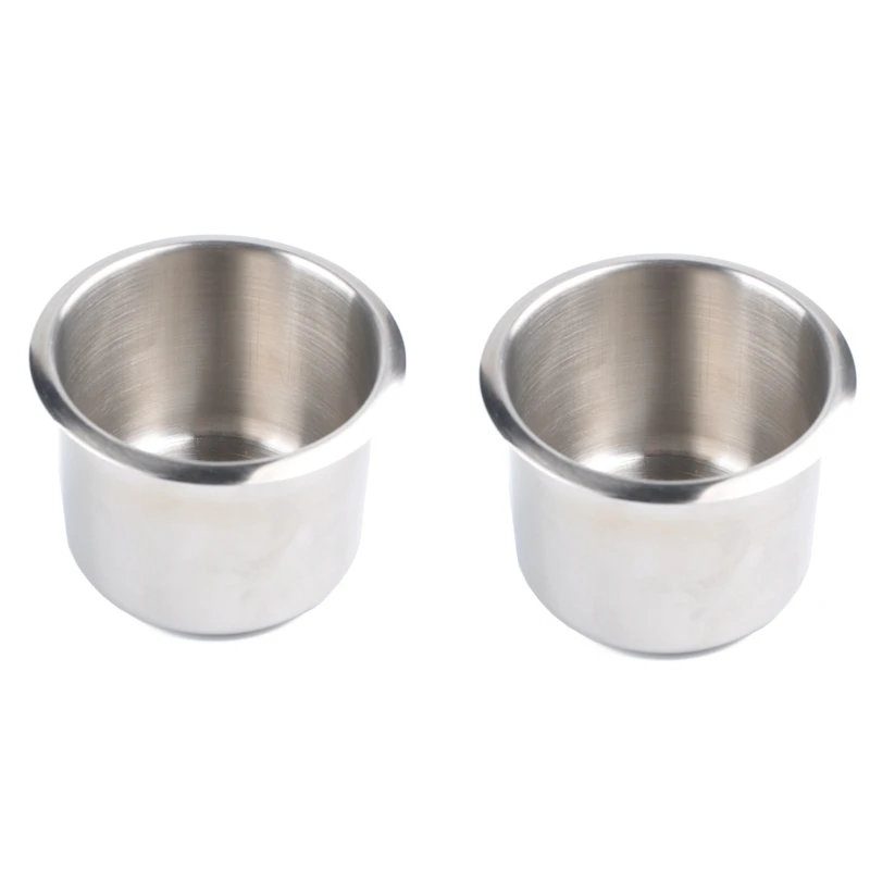 

2PCS Marine Boat Yacht RV Recessed Cup Drink Can Holder Stainless Steel Drop-In Cup Holder