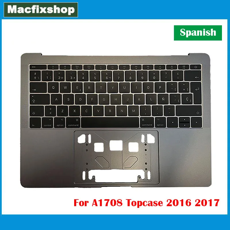 Originale Space Grey Silver A1708 Topcase Spagnolo Per Macbook Pro Retina 13 "Palmrest Eu Sp A1708 Tastiera Top Case 2016 2017