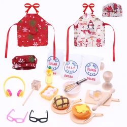 Miniature Christmas Elf Baking Set with Chef Hat, Apron, and Utensils - Like pic a set (F)