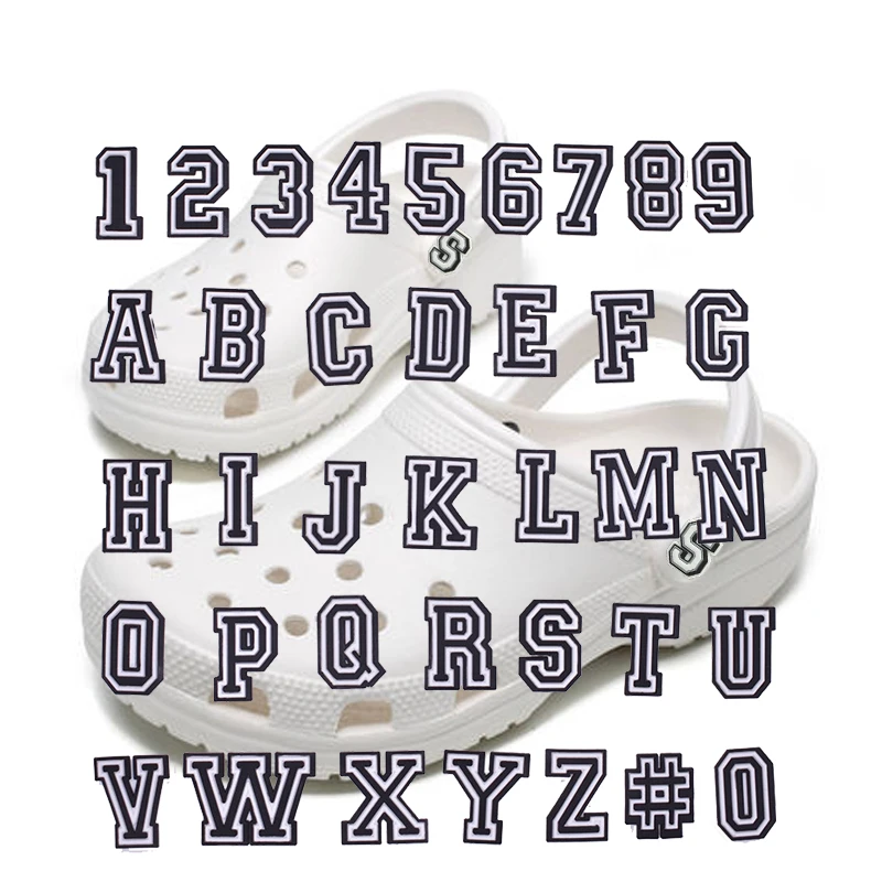 Alphabet A-Z Letters Glow in the Dark Shoe Charms Garden Croc Accessories  Decoration Fit Kids Adults Gifts