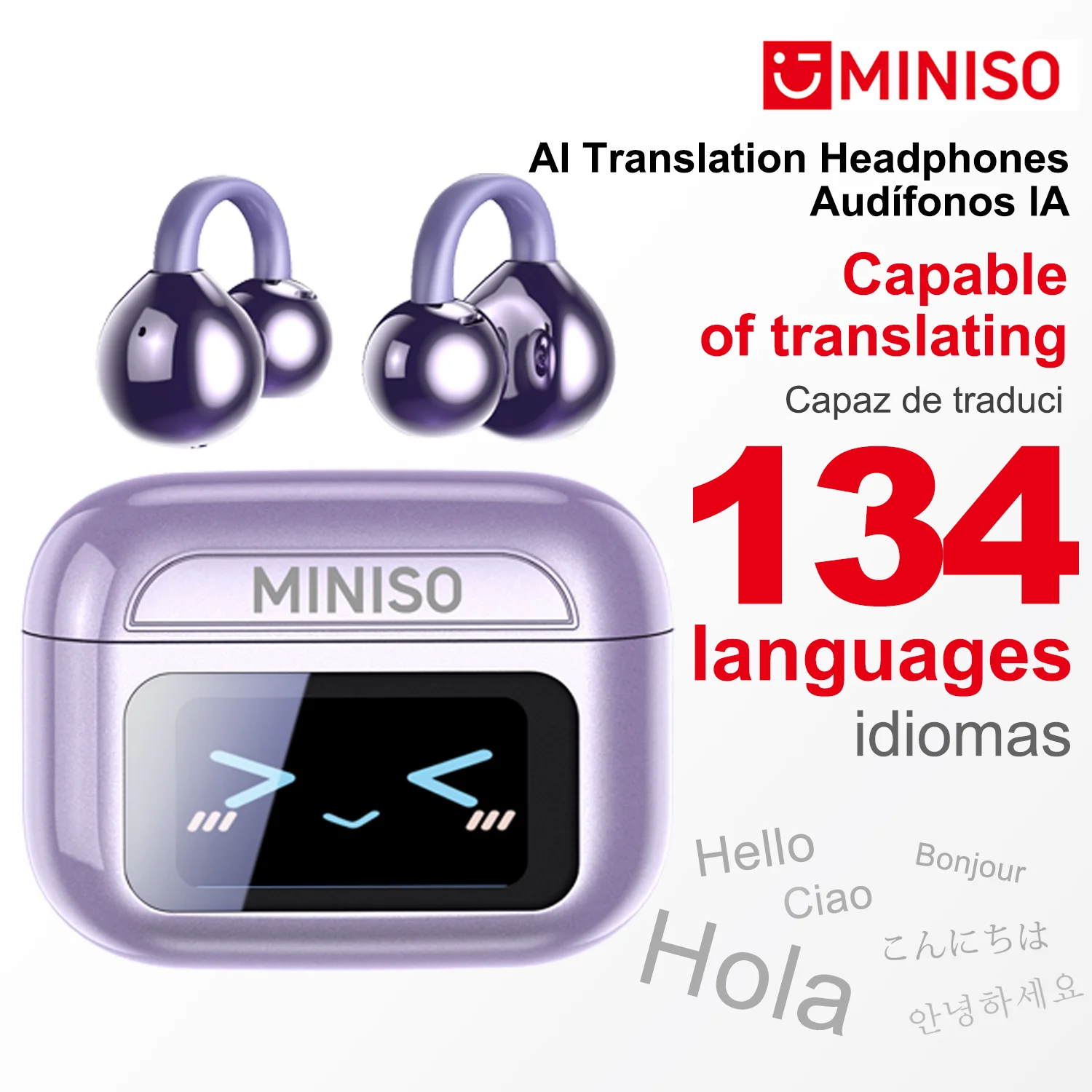 MINISO MS201 Bluetooth Wireless Headphones OWS EarClip AI