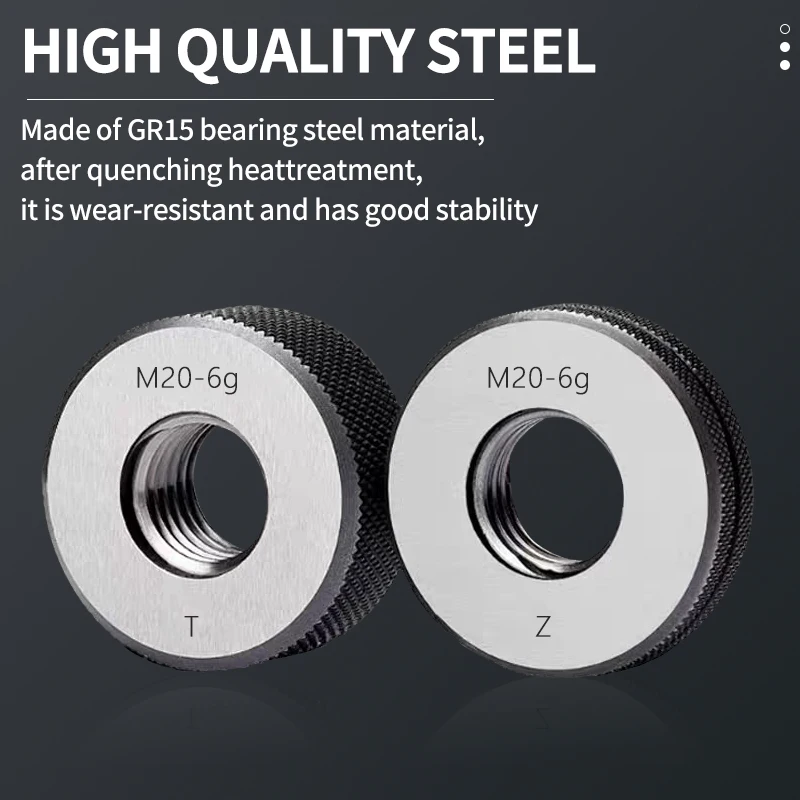 UFS TAP 1SET(1*GO+1*NOGO) 6g 정확도 M0.8 M0.9 M1-M30 표준 미터법 나사산 링 게이지 측정 도구