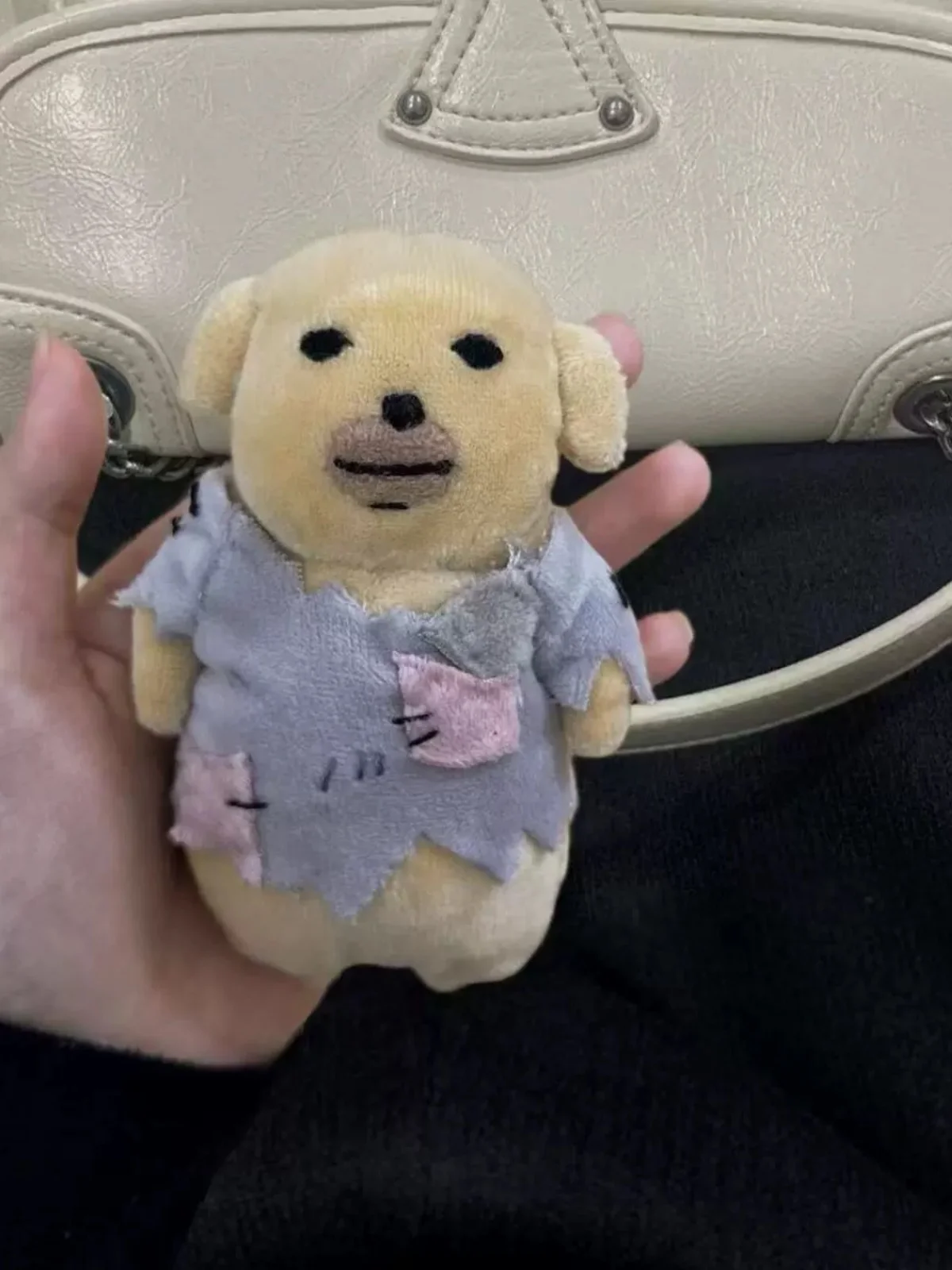 Cute Doggie Dipper Plu Doll Keychain Pendant Handmade Gift Toy Dog Stuffed Animal Soft PP Cotton Universal Age