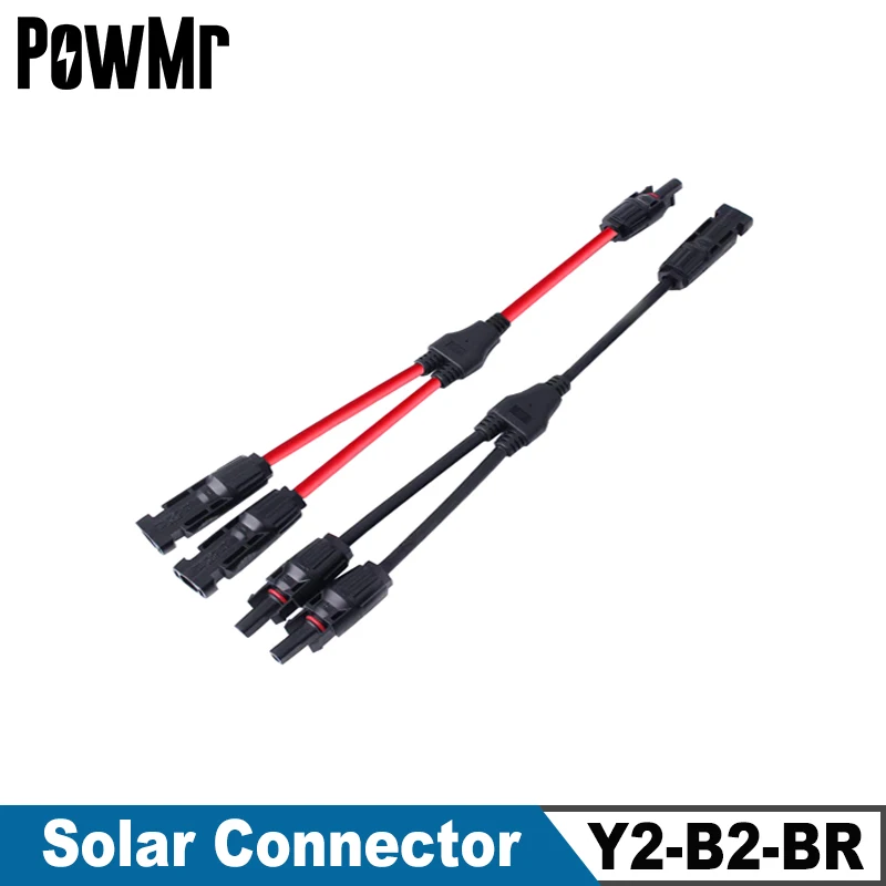 

POWMR 1Pair/2Pairs Solar Connector IP67 Waterproof Y Branch PPO Plug Cable Connectors For Solar Panels And Photovoltaic Systems