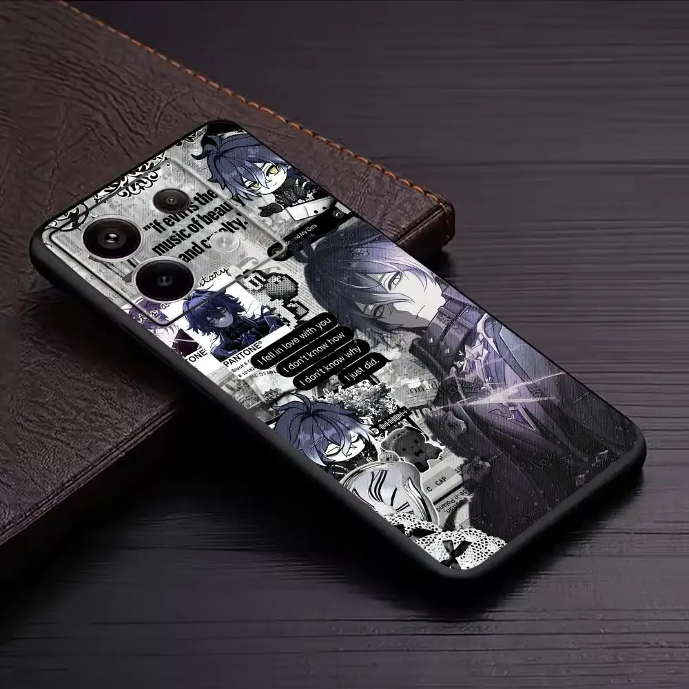 Genshin Impact Flins Soft Black Phone Case
