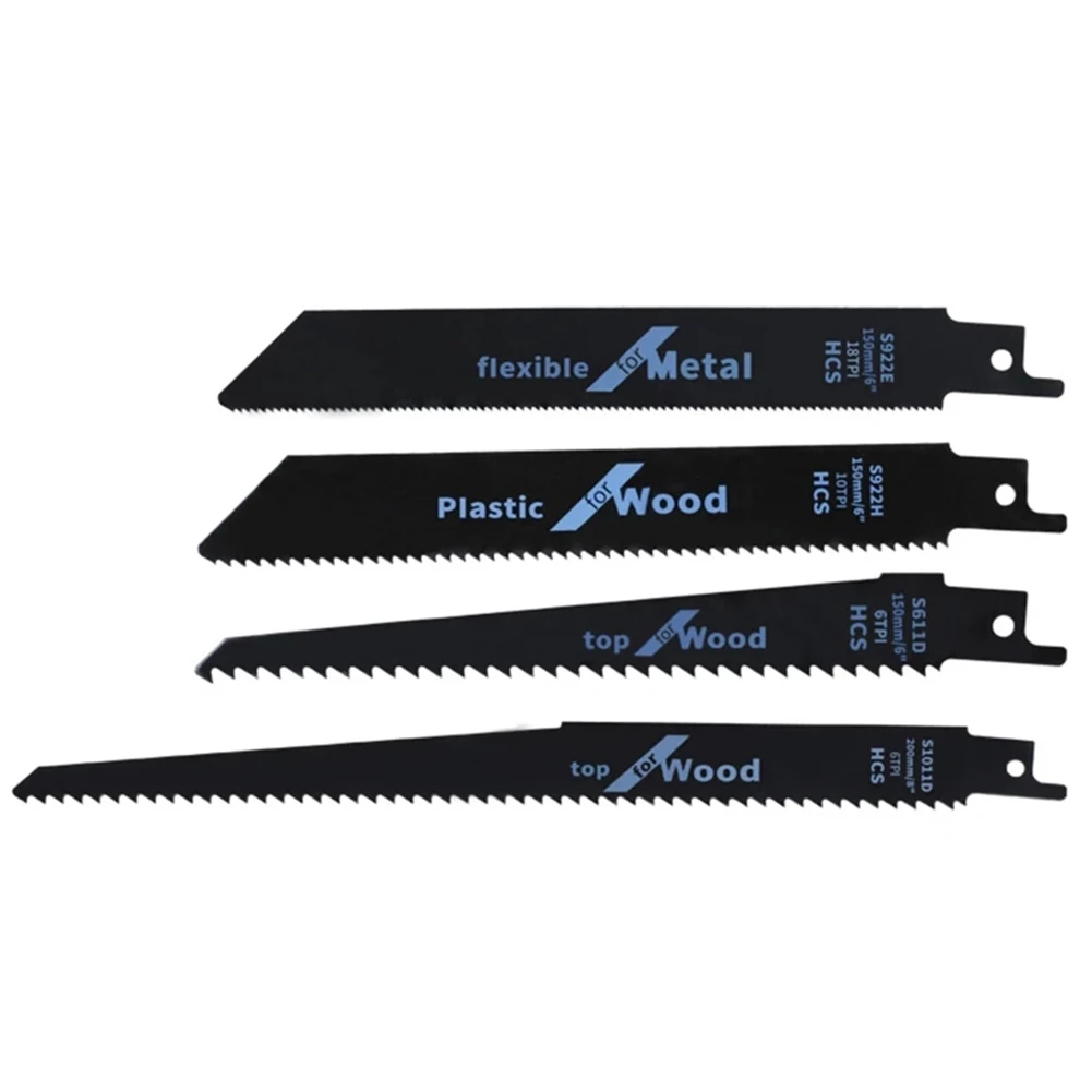 Tool Reciprocating Saw Blade Outdoor Trimming Wood Cutting Metal Cutting Trimming 4pcs/set Cutting For S922H/S922E/S611D/S1011D