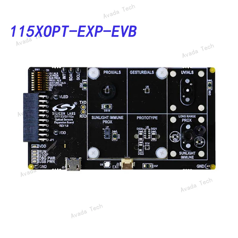

Avada Tech 115XOPT-EXP-EVB Si1153-светильник и датчик приближения