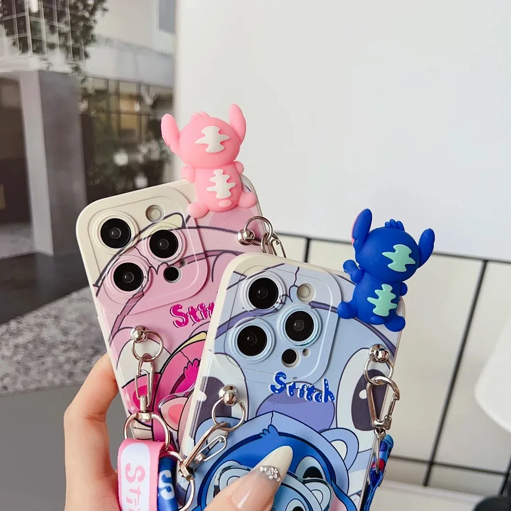 삼성 갤럭시 A03 A03S A04 A04S A17 A07 A16 A06 A26 A56 A04E A05 A05s A15 A25 A35 A55용 젖꼭지 스티치 케이스 (홀더 로프 포함)