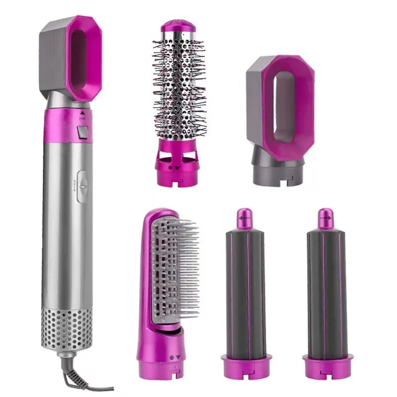 Five in One Hot Air Comb Automatic Curling Iron Dual Purpose Hair Styling Comb Electric Hair Dryer Dryer Comb hair dryer