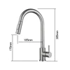 Pull Out Sensor Black Kitchen Faucet Sensitive Touch Control Faucet Mixer For Kitchen Touch Sensor Kitchen Mixer Tap 6