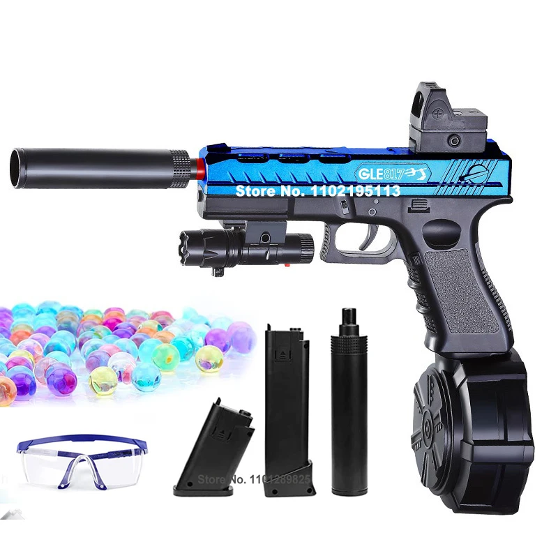 2022 Electric Splatter Ball Airsoft Toy Gun Auto Shooting Gel Blaster Water Beads Weapon Pistol