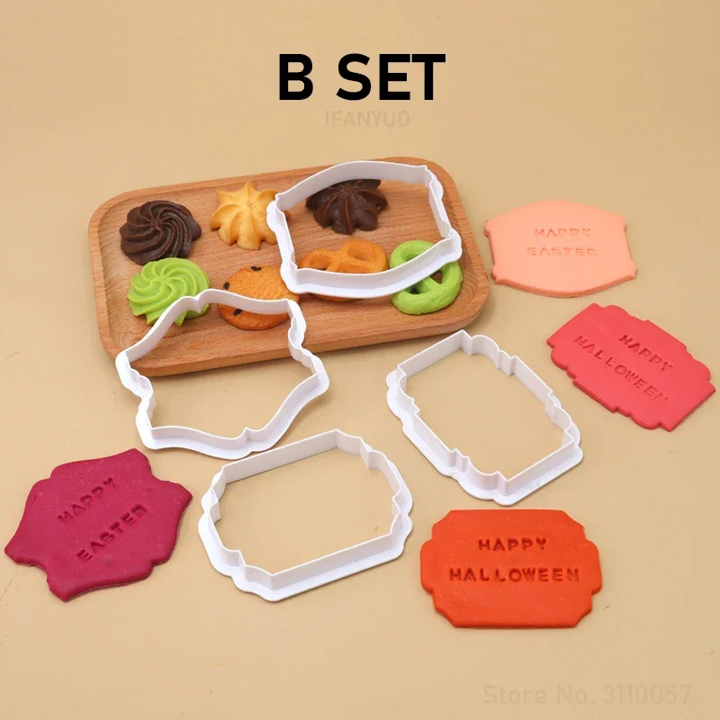 Cookie Cutters Biscuit Mould Cake Decorating Tools Letters Baking Tools 4PCS