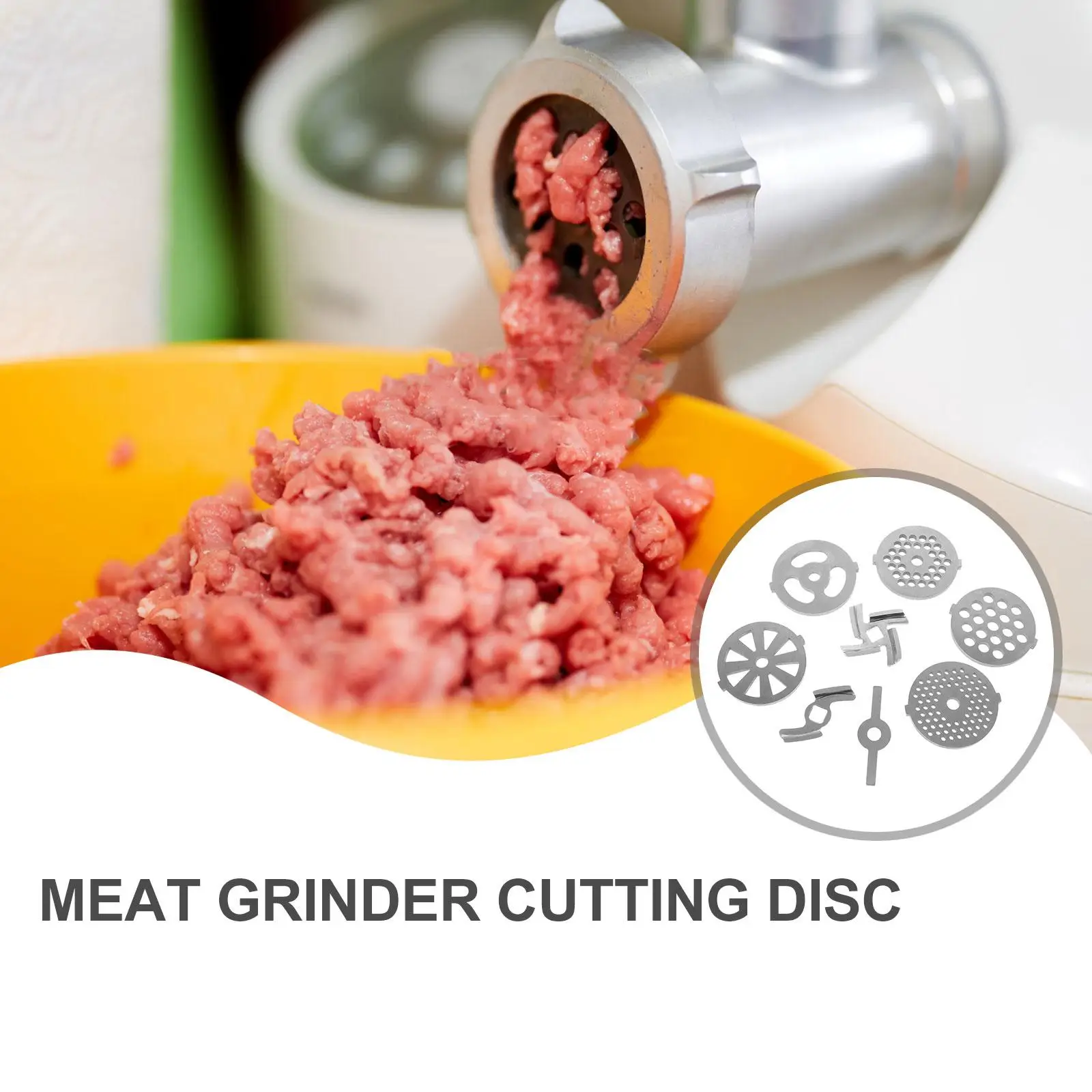 8 Pcs Meat Grinder Accessories Mincer Cutting Plate Grinding Machine Cutter Manual