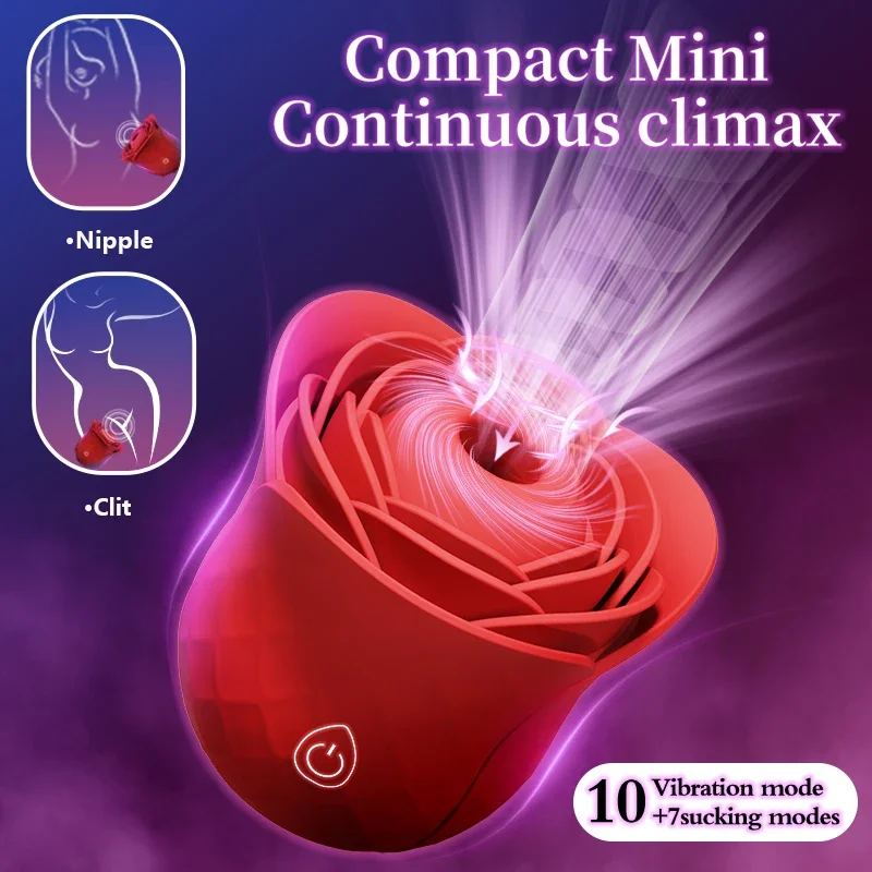 NEW Rose Toy Vibrator for Women Vacuum Stimulator Powerful Sucking Masturbator Nipple Clit Sucker Female Sex Toys Adults 3