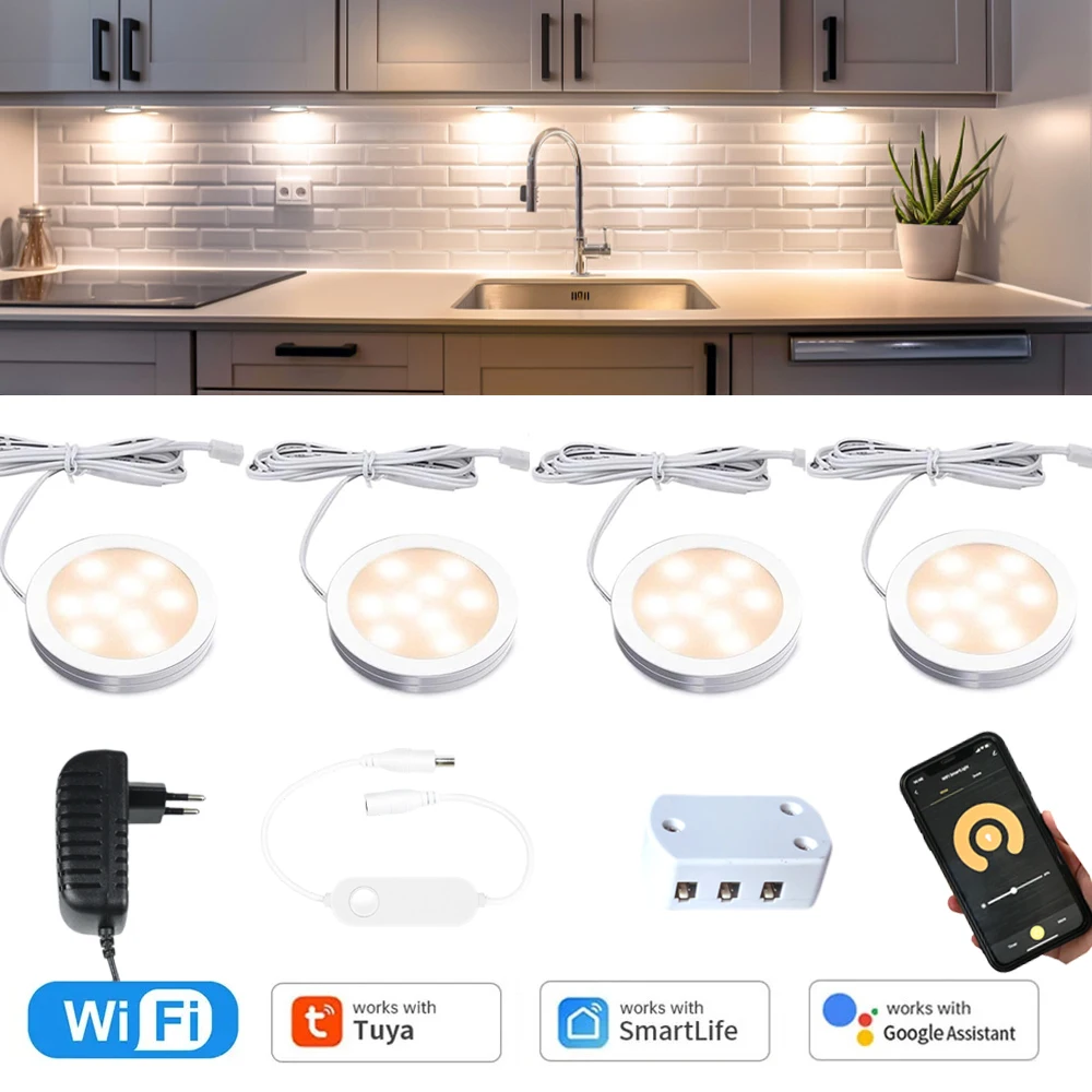 Toya WiFi Smart Circular LED Under-Cabinet Light