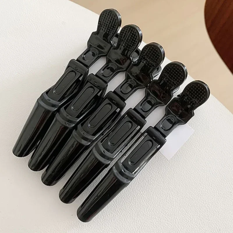 5pcs 악어 헤어 클립 플라스틱 미끄럼 방지 머리핀 블랙 핑크 내구성 헤어 클램프 헤어 스타일링 스타일링 액세서리 여성 남성