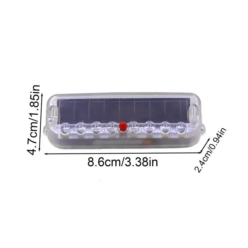 Solarny uniwersalny Marker lekkie części Led samochodowy wodoodporny lampa błyskowa LED migający lampa obrysowa lewa światła zatrzymanie awaryjne przyczep