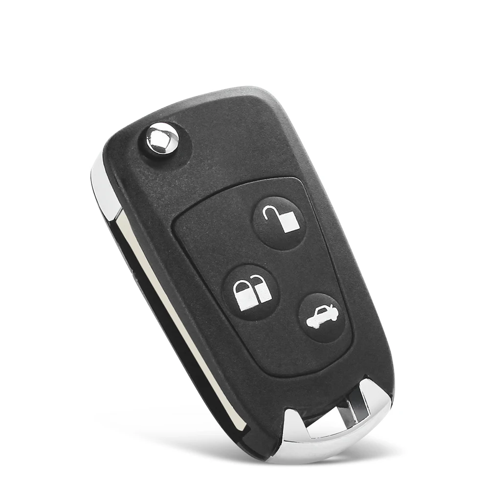 3-Button Remote Key Fob Case Shell For Ford Mondeo, Focus, Fiesta, Ka – Black Replacement