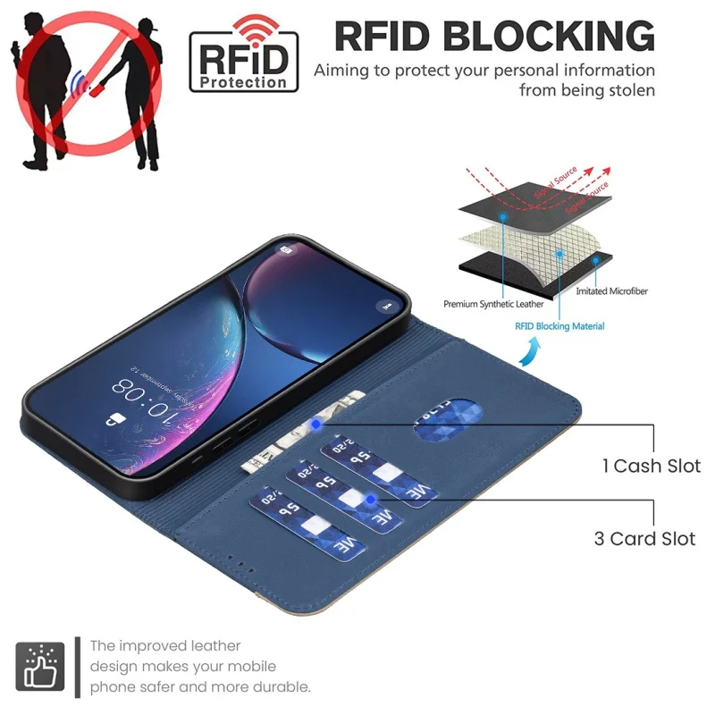 Magnetic Leather Flip Wallet Card Case Phone Cover Coque