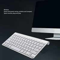 Wireless Keyboard Mouse Kit Slim Wireless Key Mouse Combo Portable Beautiful Power Saving Silent Button LED Indicator for Home - Image 6