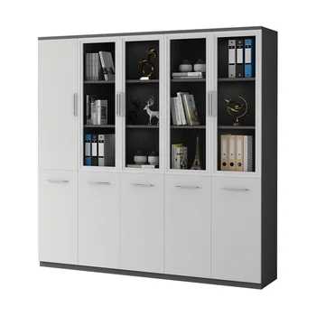 Armadietto portadocumenti di fascia alta, armadietto da pavimento per ufficio, semplice e moderno, libreria abbinata al tavolo del capo