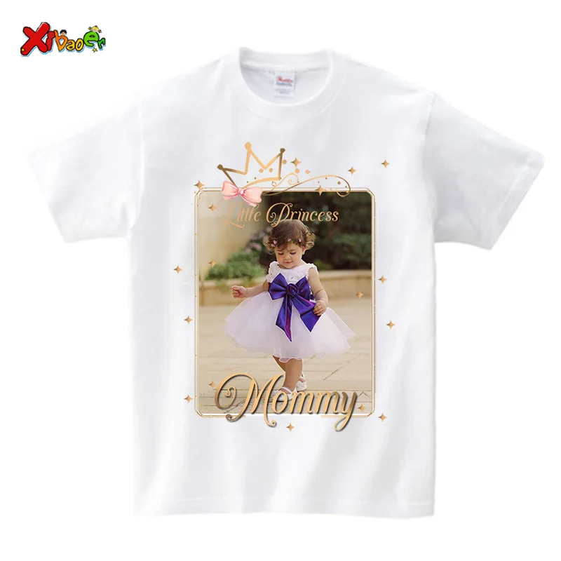 Girl Family Birthday Shirt Princess Crown Birthday Photo Shirt Custom Name Tee Picture Tshirt Girl Matching Outfits Holiday Gift 4