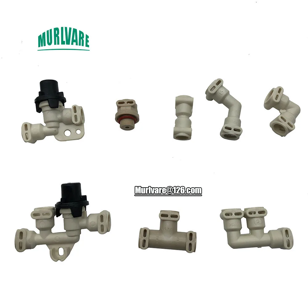 Bend L-shaped 2-way 3-way Válvula de Alívio de Pressão F-tipo T-tipo Adaptador Rápido para Kalerm Gemilai Máquina de Café Welhome 90 ° 135 °