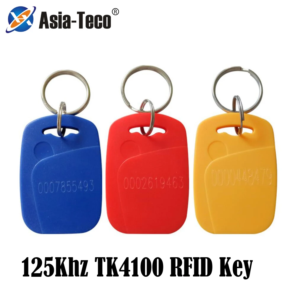 50 Pz Em4100 125Khz Em Keyfob Rfid Tag Llavero Porta Chave Card Sticker Keyfob Token Prossimità Tk4100 Chip Tag Per Presenza