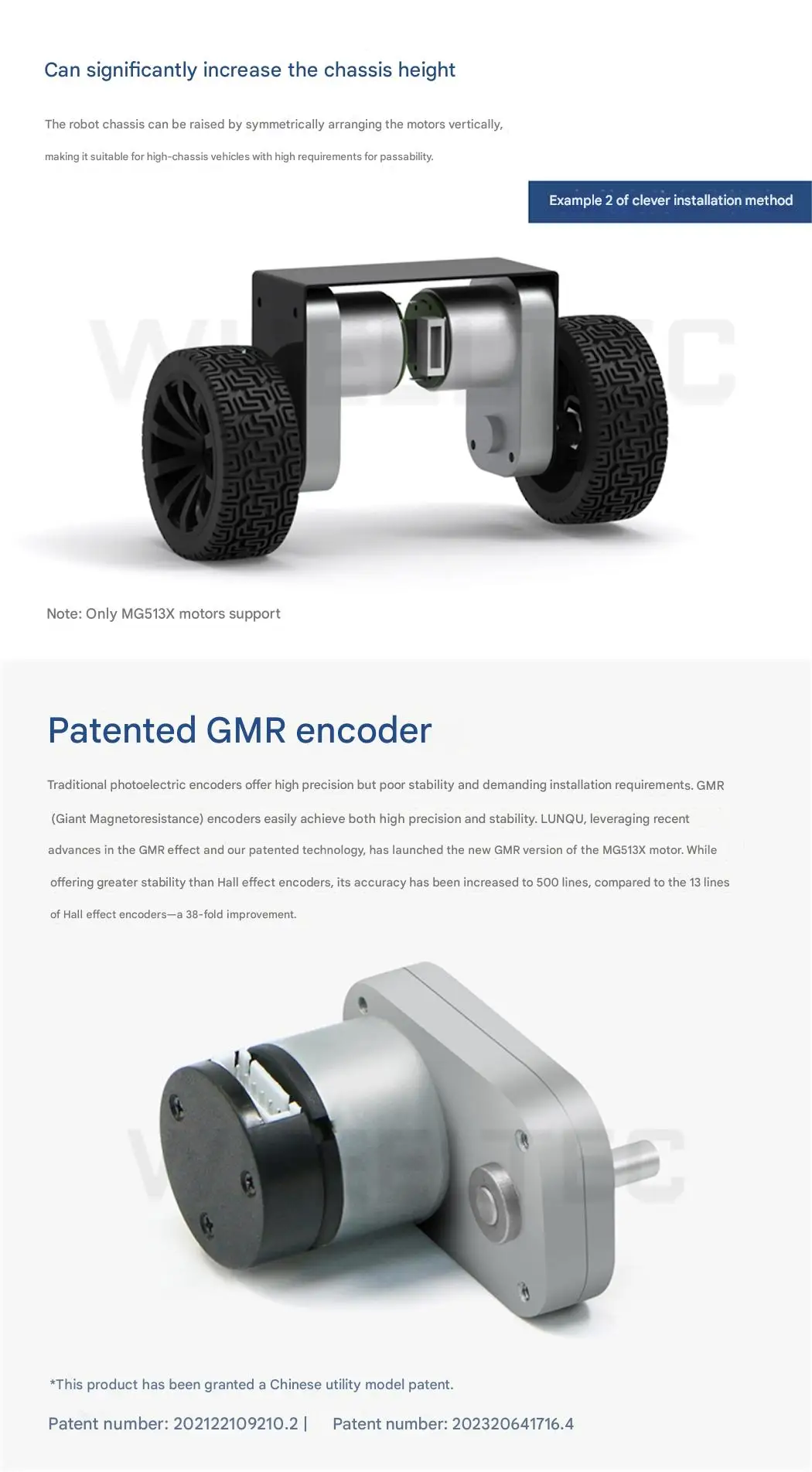WHEELTEC MG513X, MG513XL DC Gear Motors