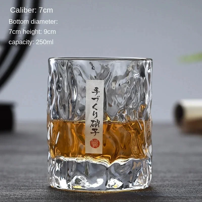 Heat-resistant Glass Tea Cup Japanese Kung Fu Tea Set Wine Glass Rain Drop Cup Transparent Drinking drinking glasses set