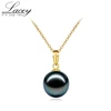 Real Natural Black Pearl Necklace Jewelry,18k Gold Pendant Tahitain Pearl Jewelry For Wife Women Anniversary Gift 1