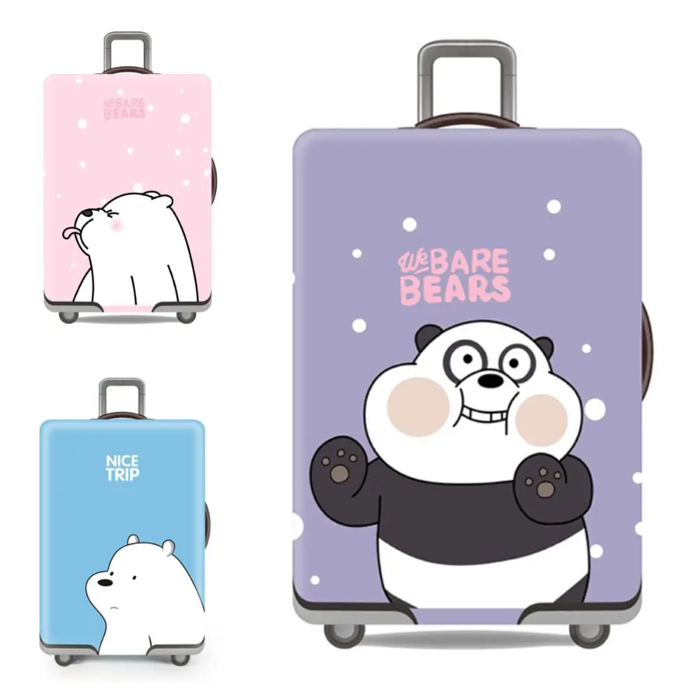 Cartoon Bear Luggage Protective Cover High Elasticity Painting Pattern Trolley Suitcase Dust Sleeves Dacron Travel Accessories 2